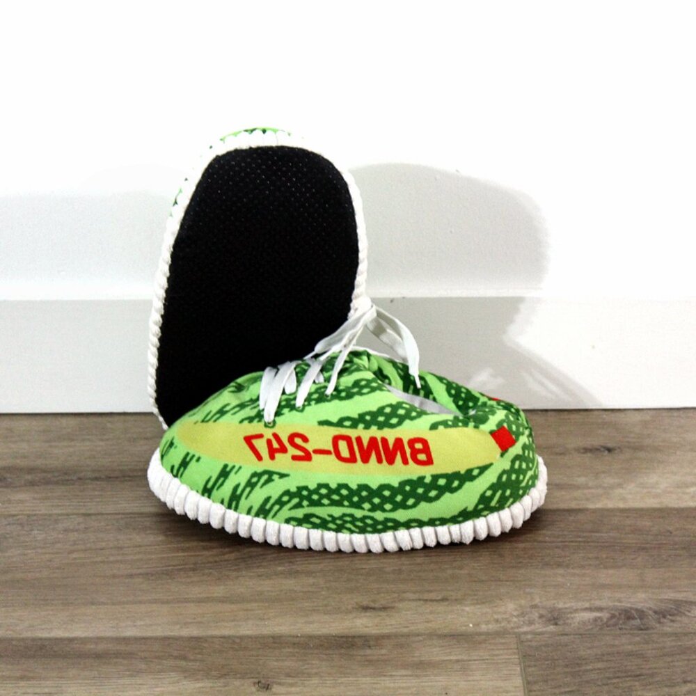NEW Yeez Low Semi Frozen Yellow Fluffy Slippers One Size Fits All Unisex